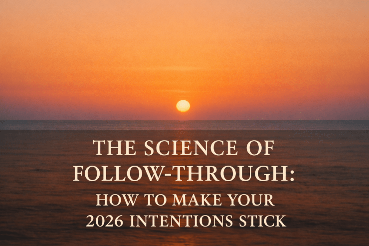 Sunrise over a calm ocean symbolizing, clarity, regulation, and sustainable intentions for the new year.